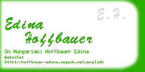 edina hoffbauer business card